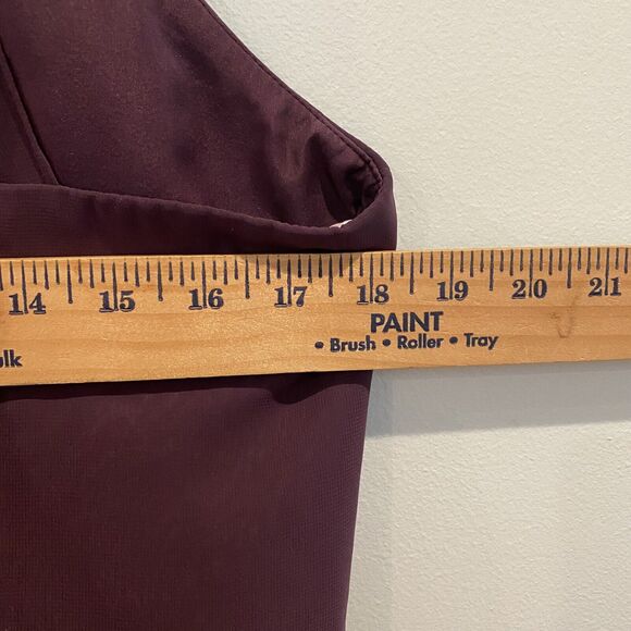 Azazie C Sarah Sangria Purple A-Line Halter Neck Chiffon Dress Bridesmaid Gown - Picture 15 of 16